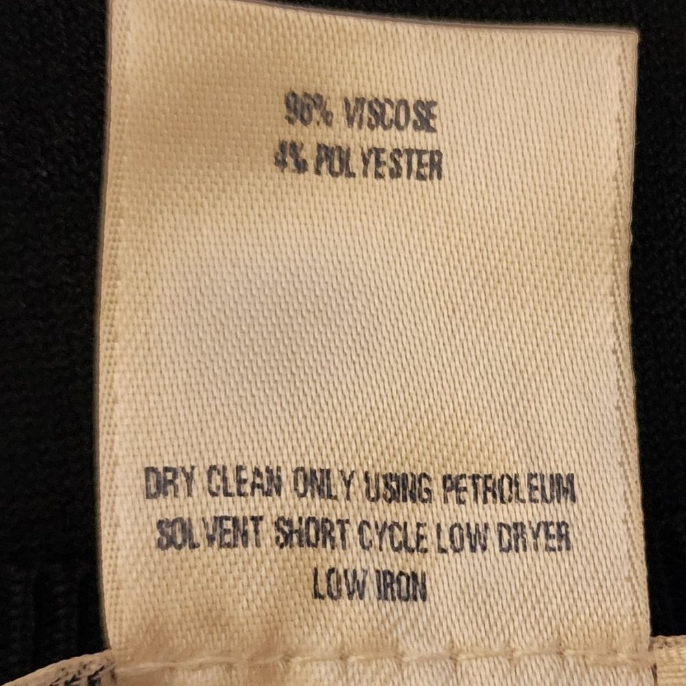 Oscar de la Renta Navy Button Front Ruffle Hem Cardigan Size: L - Picture 16 of 16